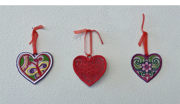 Photo of Janet Funciullo embroidered hearts