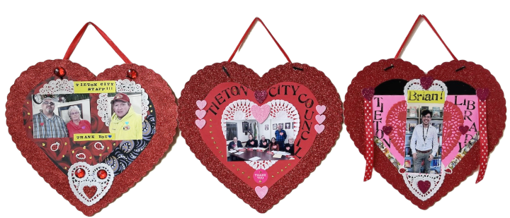 Photo of Tieton City Hall valentines by Janice La Verne Baker
