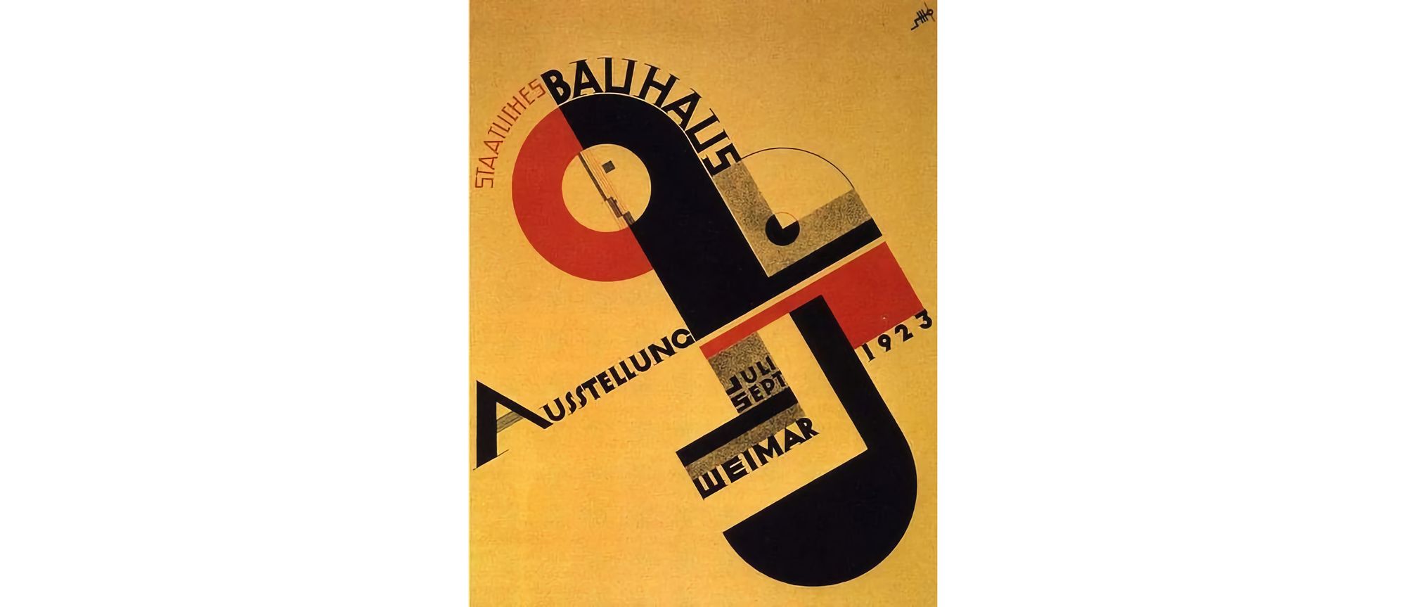 Image of a poster design by Boost Schmidt, from the  Bauhaus, 1923