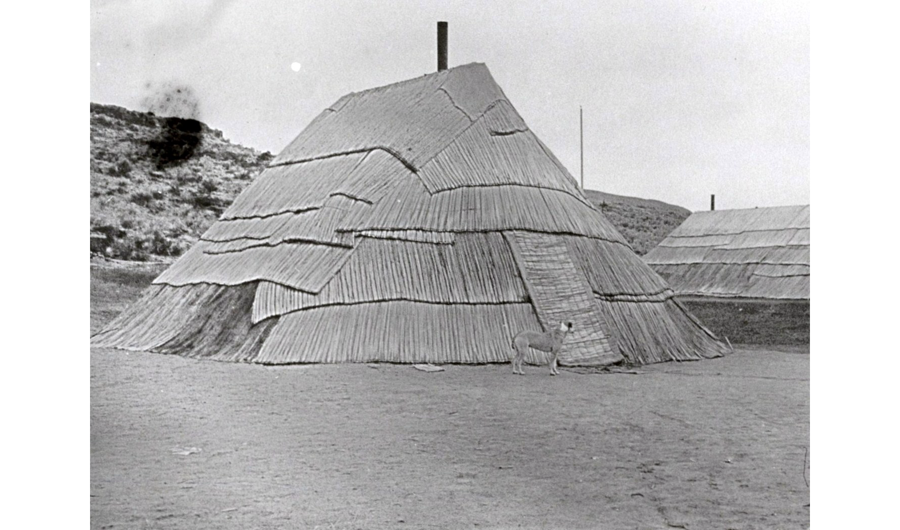 Photo of pyramidal dwelling with matted surface